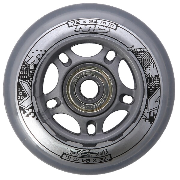 Sestava čirých PU koleček 72x24 + ložiska ABEC7 NILS EXTREME 2