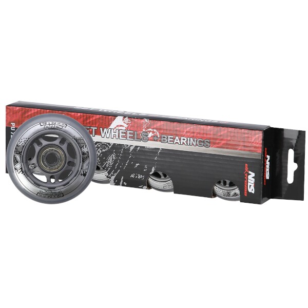 Sestava čirých PU koleček 72x24 + ložiska ABEC7 NILS EXTREME 4