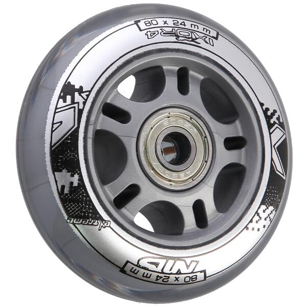 Sestava čirých PU koleček 80x24 + ložiska ABEC7 NILS EXTREME 2