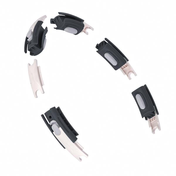 Sada masážní hula hoop HMS HHM15 černá se závažím, magnety a počítadlem a zeštíhlujícího pásu BR163 5