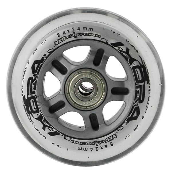 Sestava čirých PU koleček 84x24 + ložiska ABEC7 NILS EXTREME 2