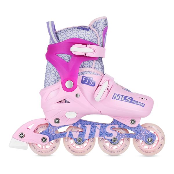Kolečkové brusle NILS Extreme NA13102 růžové 2