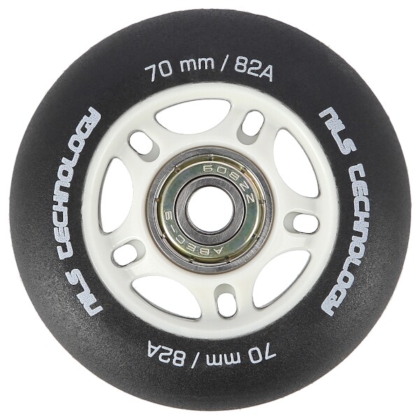 Matná kolečka NILS Extreme PU 70x24 82A s ložisky ABEC 9, černá, 4 ks 3