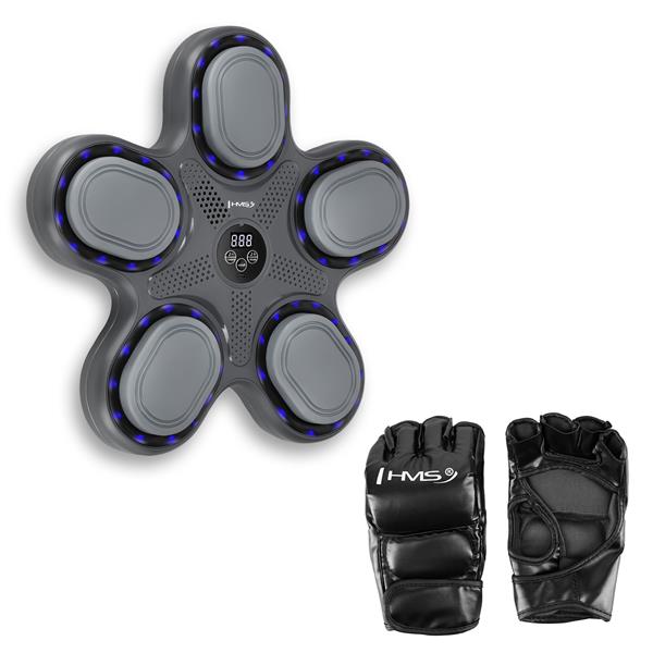 Elektronický boxerský terč HMS TB11 s LED, Bluetooth a rukavicemi (Music Boxing Machine)
