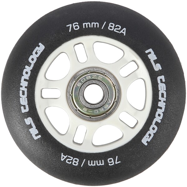 Matná kolečka NILS Extreme PU 76x24 82A s ložisky ABEC 9, černá, 4 ks 2