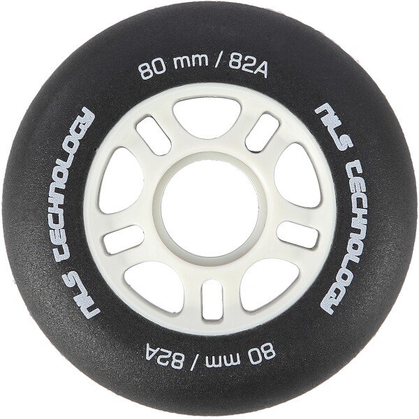 Matná kolečka NILS Extreme PU 80x24 82A s ložisky ABEC 9, černá, 4 ks 3