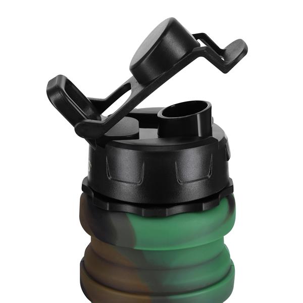 Skládací silikonová láhev NILS Camp NC4106 500ml zelená 6