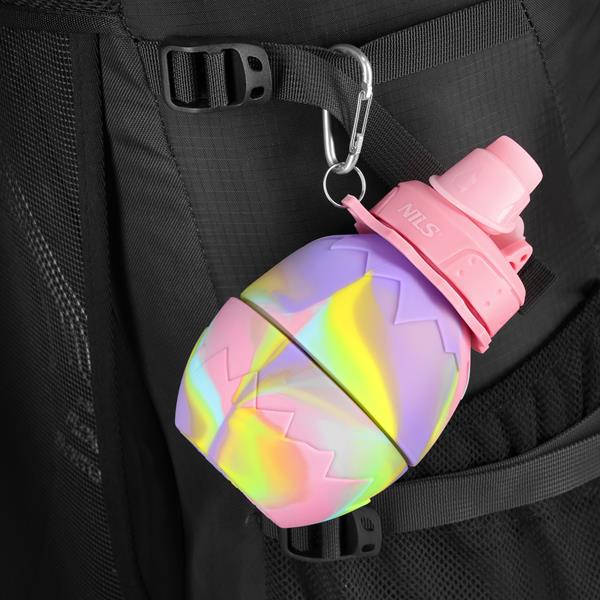 Skládací silikonová láhev NILS Camp NC4102 700ml růžová 4