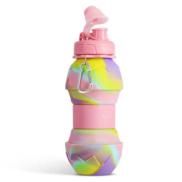 Skládací silikonová láhev NILS Camp NC4102 700ml růžová 8