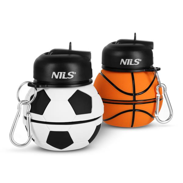 Skládací silikonová láhev NILS Camp NC4104 550ml basketbal 9