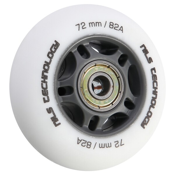 Matná kolečka NILS Extreme PU 72x24 82A s ložisky ABEC 9, bílá, 4 ks 2