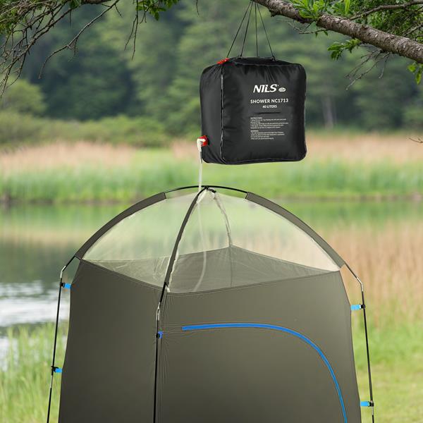 Skládací převlékací / sprchovací kabina NILS Camp NC3025 šedá 4