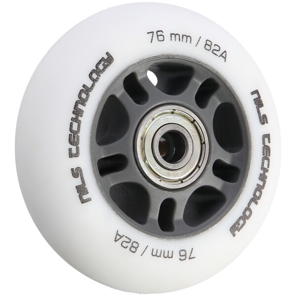 Matná kolečka NILS Extreme PU 76x24 82A s ložisky ABEC 9, bílá, 4 ks 2