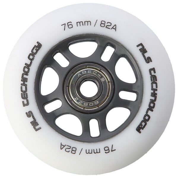 Matná kolečka NILS Extreme PU 76x24 82A s ložisky ABEC 9, bílá, 4 ks 3