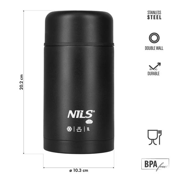 Termoska na jídlo NILS Camp NC3802 černá 1000 ml 2