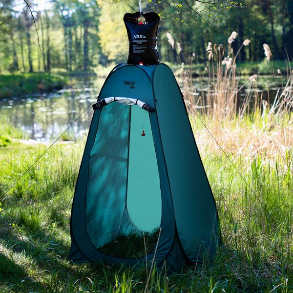 Skládací převlékací/sprchovací kabina NILS Camp NC1706 tyrkysová 3