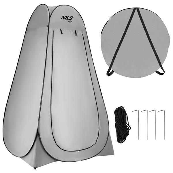 Skládací převlékací/sprchovací kabina NILS Camp NC1706 šedá 2