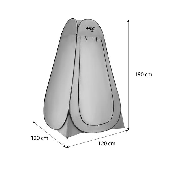 Skládací převlékací/sprchovací kabina NILS Camp NC1706 šedá 6