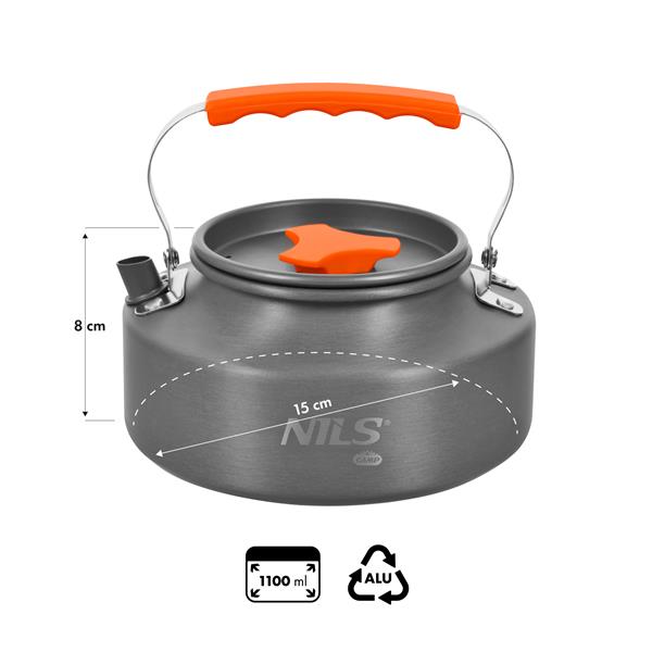 Kempingová konvice NILS Camp NC17118 1,1L 3