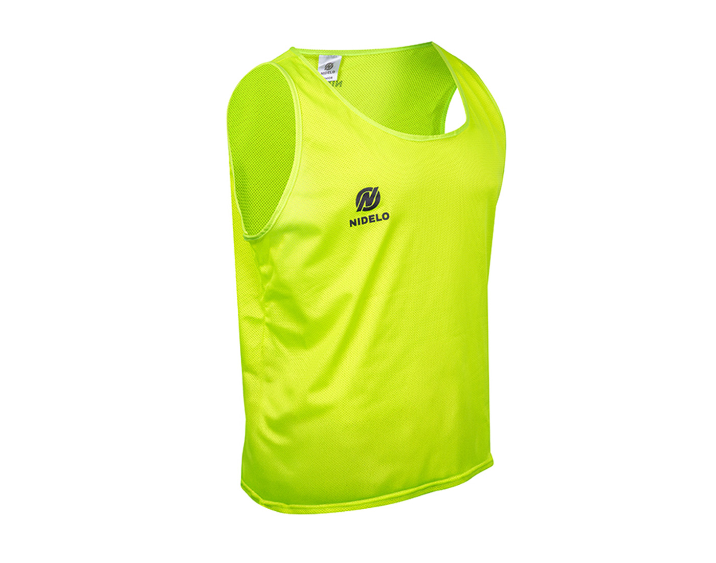 Rozlišovací dres NIDELO Bib Optimal zeleno žlutá - velikost: JUNIOR